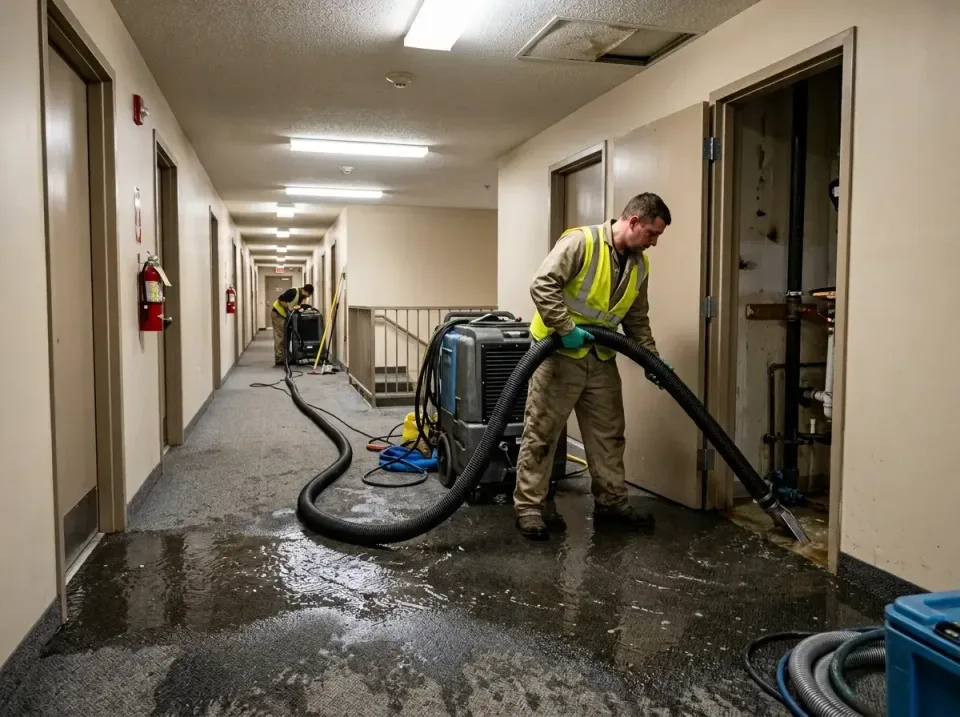 multi-unit-apartment-hallway-f-005 — frequently asked questions, Emergency Burst Pipe Water Extraction & Removal in Wallingt…